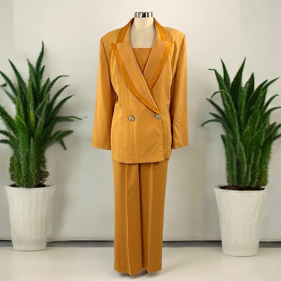 Tania Bella Collection Golden Mustard Pant Suit - Picture 3 of 16
